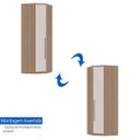Ver imagem 5 de Guarda-Roupa Modulado de Canto Diagonal 1 Porta 2 Prateleiras 3 Cabideiros 80,5cm Connect Luciane Mó