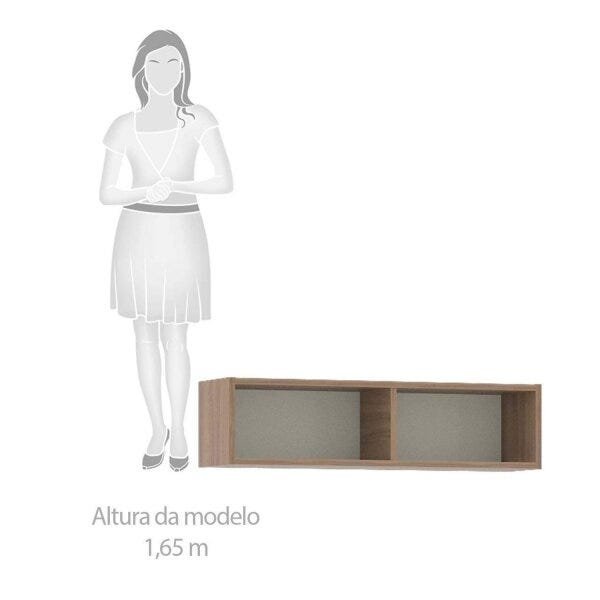 Nicho Superior Multifuncional 2 Divisórias 80cm Connect Luciane