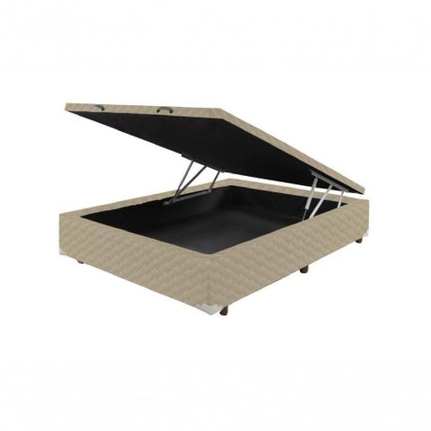 Cama Box Bau Paropas Rustico Diamante 2022 138x36 Bege