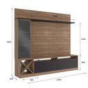 Ver imagem 3 de Estante para TV e Home Theater até 60 Polegadas 200CMX180CM 1 Porta de Veneza Marrom