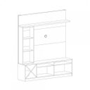 Ver imagem 5 de Estante para TV e Home Theater até 50 Polegadas 160CMX180CM 1 Porta de Sorrento Cinza