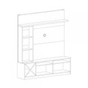 Ver imagem 5 de Estante Home Para TV até 50 Polegadas 1 Porta de Vidro Sorrento