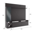 Ver imagem 3 de Estante para TV e Home Theater até 50 Polegadas 160CMX180CM 1 Porta de Sorrento Cinza