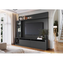Estante para TV e Home Theater até 50 Polegadas 160CMX180CM 1 Porta de Sorrento Cinza - 1 Estante para TV e Home Theater até 50 Polegadas 160CMX180CM 1 Porta de Sorrento Cinza - 1