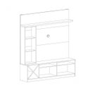 Ver imagem 5 de Estante Home Para TV até 50 Polegadas 1 Porta de Vidro Sorrento