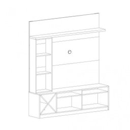 Estante Home Para TV até 50 Polegadas 1 Porta de Vidro Sorrento  - 5