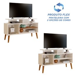 Rack Lion com Nichos e Prateleiras – Organização Prática:off/canela - 4