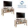 Rack Lion com Nichos e Prateleiras – Organização Prática:off/canela - 4