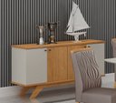 Ver imagem 2 de Buffet Ilhéus 150cm 4 Portas 1 Gaveta Cinamomo/Off White