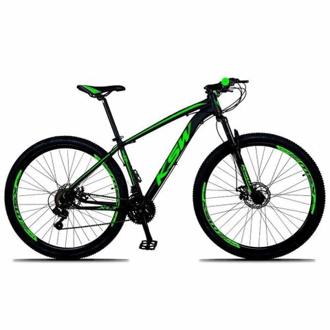 Bicicleta Aro 29 Ksw 24 Marchas Freios a Disco C Trava e K7