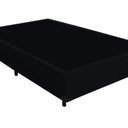 Ver imagem 2 de Base Box Casal Viúva Crisle Sintético Preto 128x188x30