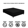 Base Box Casal Viúva Crisle Sintético Preto 128x188x30 - 4