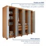 Guarda-roupa 8 Portas 4 Gavetas com Espelho e com Pé Andara Soft - 7