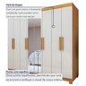 Guarda-roupa 8 Portas 4 Gavetas com Espelho e com Pé Andara Soft - 6
