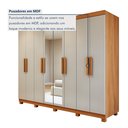 Ver imagem 5 de Guarda-roupa 8 Portas 4 Gavetas com Espelho e com Pé Andara Soft