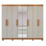 Guarda-roupa 8 Portas 4 Gavetas com Espelho e com Pé Andara Soft - 2