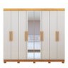 Guarda-roupa 8 Portas 4 Gavetas com Espelho e com Pé Andara Soft - 2