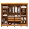 Guarda-roupa 8 Portas 4 Gavetas com Espelho e com Pé Andara Soft - 4