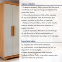 Ver mais imagens de Guarda-roupa 8 Portas 4 Gavetas com Espelho e com Pé Andara Soft