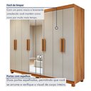 Ver imagem 6 de Guarda-roupa 8 Portas 4 Gavetas com Espelho e com Pé Andara Soft