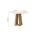 Ver imagem 4 de Conjunto Sala de Jantar Mesa Lisa 90cm com Tampo MDF Canto Reto 4 Cadeiras Lily