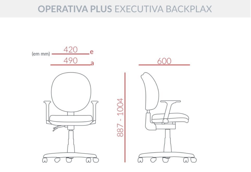 Cadeira Executiva Operativa Plus Plaxmetal Back System Nr17 Crepe Verde T42 - 4