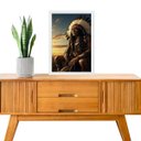 Ver imagem 2 de Quadro Decorativo Caboclo Tupã 33x24cm - com Vidro:moldura Preta