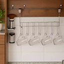 Ver imagem 3 de Organizador Suspenso 7 Ganchos Cabide Porta Toalhas sem Furo Cabideiro Multiuso Suporte Cozinha Lava
