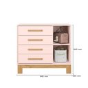 Ver imagem 3 de Dormitório Completo Q Encanto Slim Gr + Berço + Cômoda Rosa Acetinado