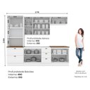 Ver imagem 2 de Cozinha Compacta 271,5cm 5 Peças 10 Portas 5 Gavetas Americana Henn