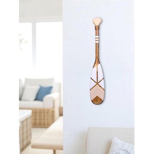 Remo Decorativo Bege 55 Cm Decoração de Parede em Madeira para Casa de Praia