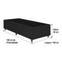 Ver imagem 5 de Base Box Baú Solteirão Blindado Corino Linhão Preto 36x108x188 An