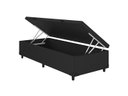 Ver imagem 2 de Base Box Baú Solteirão Blindado Corino Linhão Preto 36x108x188 An