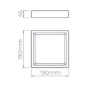 Ver imagem 4 de Painel de Led Stella Quadrado Deep de Sobrepor Recuado 18w Bivolt Preto 3000k Luz Amarela Sth20903pt