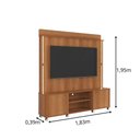 Ver imagem 2 de Home Rack Florença com LED e Rodizios Lukaliam Móveis – Rack para TV Sala Moderna