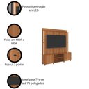 Ver imagem 3 de Home Rack Florença com LED e Rodizios Lukaliam Móveis – Rack para TV Sala Moderna
