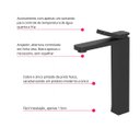 Ver imagem 6 de Torneira Monocomando Preta Bica Alta Luxo Banheiro Lavabo Pia Cuba Inovartte In59