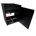 Ver imagem 5 de Tanque Lavanderia 26l Gabinete Mdf Preto Suspenso Suporte Torneira de Bancada