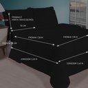 Ver imagem 4 de Edredom Casal Queen 6 Peças Leve para Verão Função Cobre Leito Preto Casa Dona