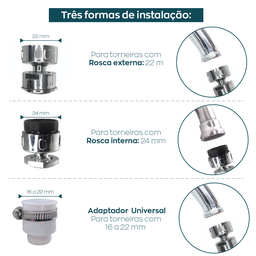Chuveirinho Torneira Arejador Ponteira transparente ABS 360 - 3