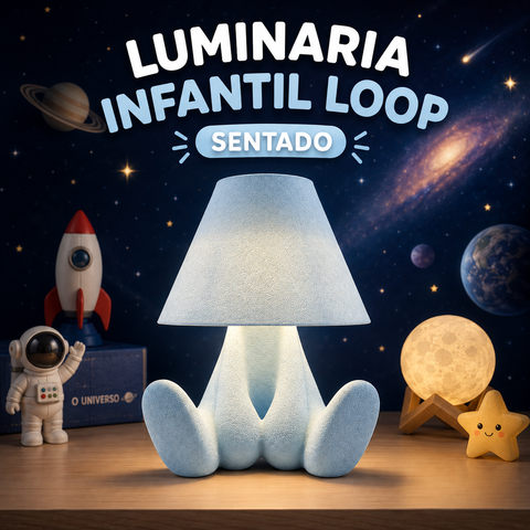 Luminária Infantil Loopy Sentado:Azul