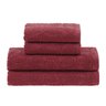 Jogo Toalha 2 Banho E 2 Rosto Florentina 4Pçs Vermelho 3049 - 1