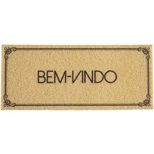 Tapete Capacho para Porta Vinil 30x70cm Bem Vindo Ornament