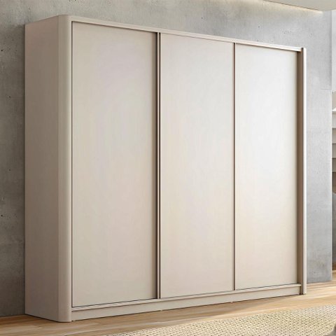 Guarda Roupa Casal com Laterais Curvas 276cm 100% Mdf Cor:luna