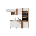 Ver imagem 1 de Cozinha Compacta Vitória com Balcão de Pia 120cm sem Tampo - Cinamomo/branco Aramóveis
