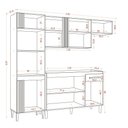 Ver imagem 5 de Cozinha Compacta Vitória com Balcão de Pia 120cm sem Tampo - Cinamomo/branco Aramóveis