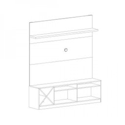 Rack com Painel Para TV até 50 Polegadas 2 Portas Adega Vicenza  - 5