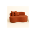 Ver imagem 2 de Conjunto Sofá Curvo Orgânico + 2puffs Nature Gaia Suede Montanaris Decor