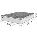 Ver imagem 4 de Colchão Casal Molas com Pillow Max Force 138x188x27cm Branco Cinza Inducol Suporta até 200 kg