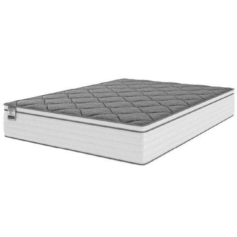 Colchão Casal Molas com Pillow Max Force 138x188x27cm Branco Cinza Inducol Suporta até 200 kg